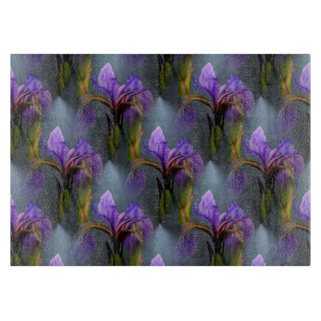 Blue Flagga Iris Flower Natature Art Mönster (Framsidan)