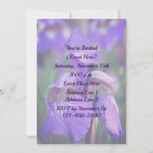 Blue Flagga Iris Flower Party Inbjudningar