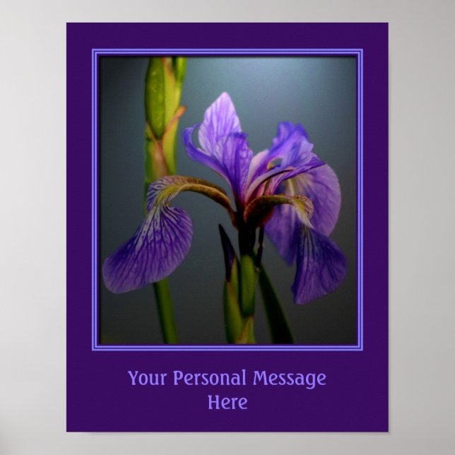 Blue Flagga Iris Flower Personlig Poster (Framsidan)