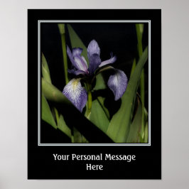 Blue Flagga Iris Skapar din egen offert Poster