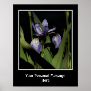 Blue Flagga Iris Skapar din egen offert Poster