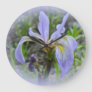 Blue Flagga - Vild Iris Stor Klocka