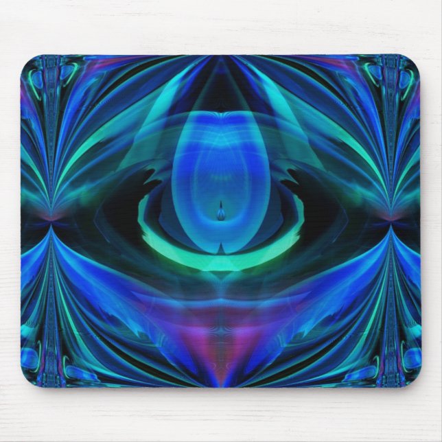 Blue Flame Abstrakt Mousepad Musmatta (Framsidan)