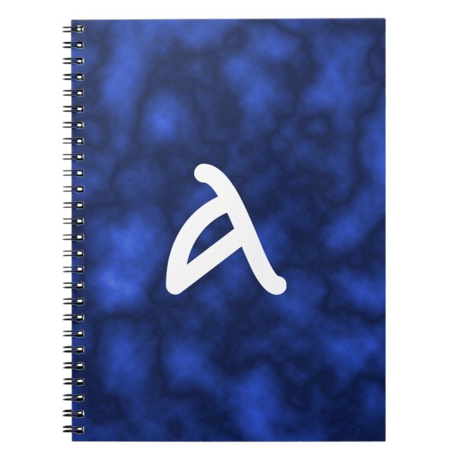 Blue Flame Anteckningsbok Med Spiral (Framsidan)