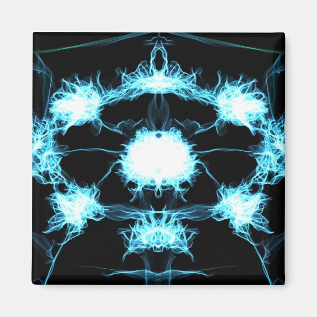 Blue Flame Mandala Magnet (Framsidan)