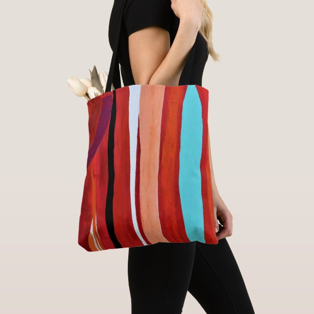 Blue Flame Tote Bag Tygkasse (Närbild)