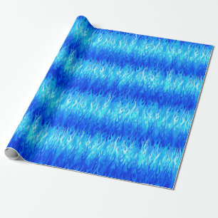 Blue Flames Mönster - Hot rod Presentpapper