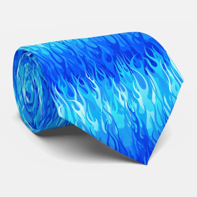 Blue Flames Mönster - Hot rod Slips (Rullad)