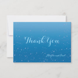 Blue Flat Simple Thank You Card All Purpose Tack Kort