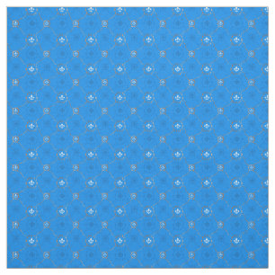 Blue Fleur de Lis, Fransk Lili mönster Tyg
