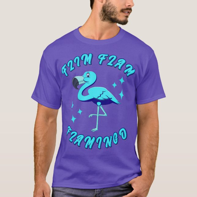 Blue Flim Flam Boys Flim Flam Flamingo Animal T Shirt (Framsida)