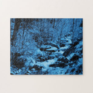 Blue Flook Abstrakt Fantasy Art Pussel