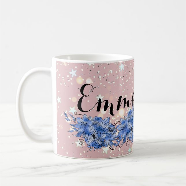 Blue Floral bouquet in the blooming garden Kaffemugg (Vänster)