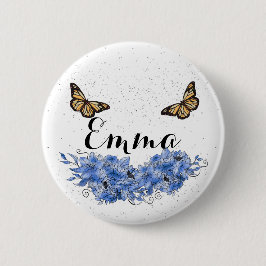 Blue Floral bouquet in the blooming garden Knapp