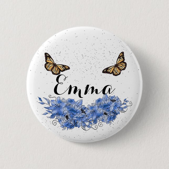 Blue Floral bouquet in the blooming garden Knapp (Framsida)