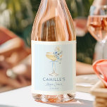 Blue Floral Bow Bridal Brunch Wine Bottle Label Vinflaska Etikett<br><div class="desc">Soft blue florals and a delicate bow give this wine bottle label an elegant bridal shower touch. Perfect for dressing up wine bottles at a bridal brunch,  beverage station,  or gift table. Pair with coordinating pieces in this collection for a beautifully styled celebration.</div>
