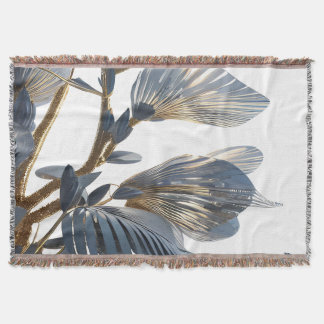 Blue Floral Design Plant Filt