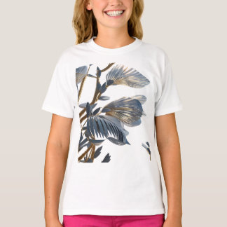 Blue Floral Design Plant T Shirt