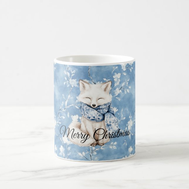 Blue Floral Fox Kaffemugg (Center)