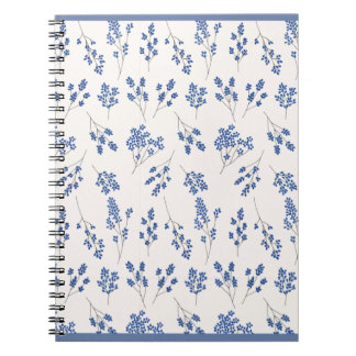 Blue Floral Journal – Elegant Botanical Notebook Anteckningsbok