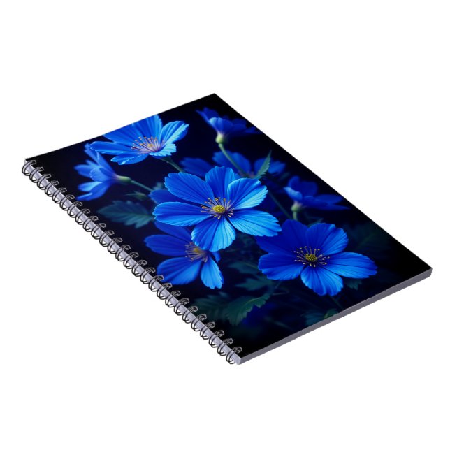 Blue Floral Notebook - Beauty for Your Ideas Anteckningsbok (Högra Sidan)