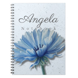Blue Floral Notebook Name | Cornflower Journal Anteckningsbok