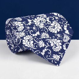 Blue Floral Pattern Custom Necktie Slips