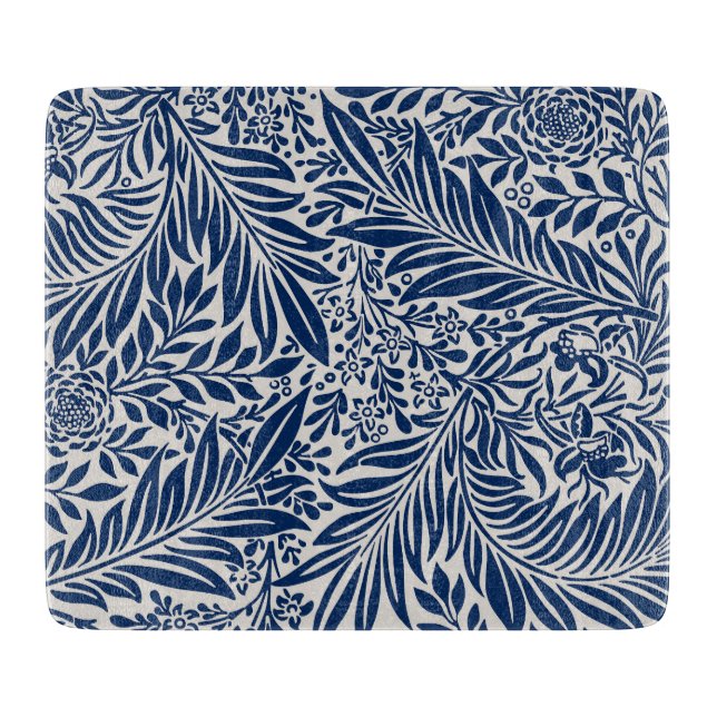 blue floral pattern with diverse leaves & blossoms (Framsidan)