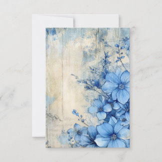 Blue Floral Tack Kort