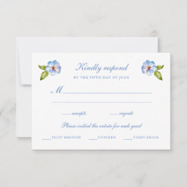 Blue Floral Wedding  OSA Kort