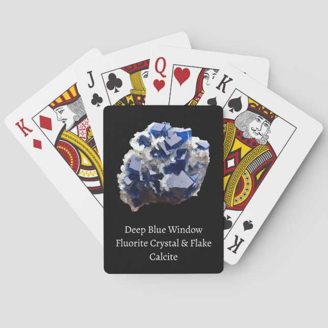 Blue Flourite Crystal Casinokort (Baksidan)