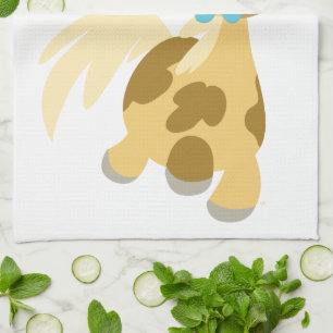 Blue Flower and Cute Tecknad Pony Kitchen Towel Kökshandduk