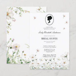 Blue Flower Bridgerton Theme Tea ReEmergency Inbjudningar