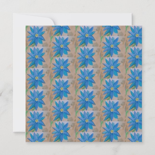 Blue Flower Jigszle Puzzle (Framsida)