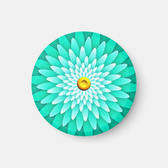 Blue Flower Mandala-68566 Magnet (Framsidan)