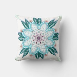 Blue Flower Mandala Kudde
