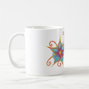 Blue Flower Mandala Personlig Kaffemugg