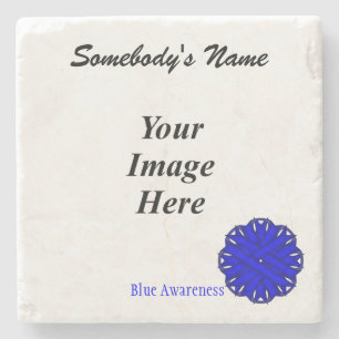 Blue Flower Ribbon av Kenneth Yoncich Underlägg Sten