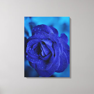 Blue Flower Stretched Canvas Print