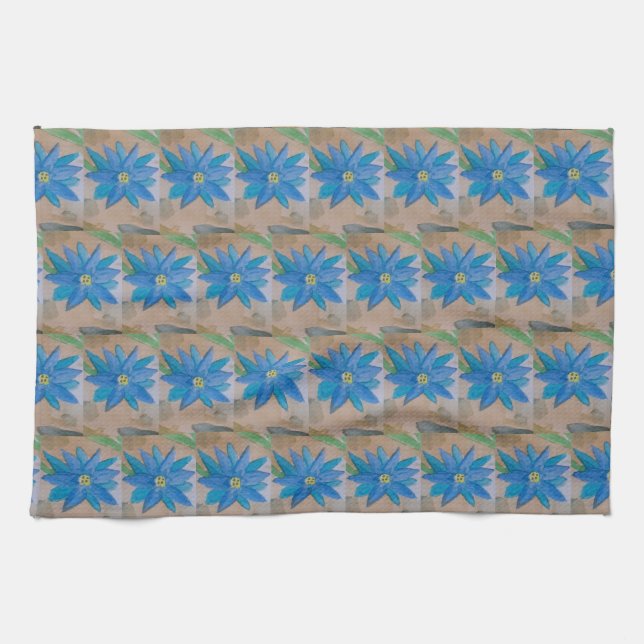 Blue Flower Tea Towel Kökshandduk (Horisontell)