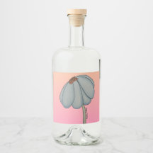 Blue Flower with Pink Background