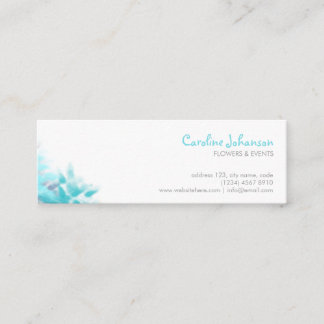 Blue flowers artistic elegant feminine zen card mini visitkort