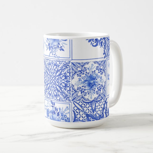 Blue flowers,blue china,porcelain,birds  kaffemugg (Framsida höger)
