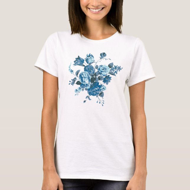 blue flowers bouquet tee (Framsida)