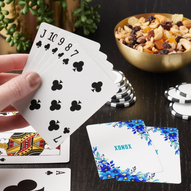 Blue Flowers XONOX Original Casinokort (På plats)