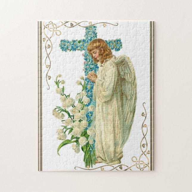 Blue Flowwaged Christian Kor Pussel (Vertikal)