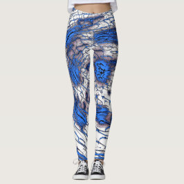 Blue Fluid Motion Leggings