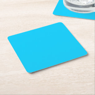 Blue Fluo Neon Färg anpassar det här! Underlägg Papper Kvadrat