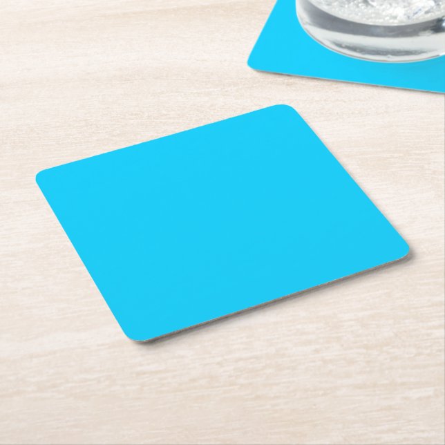 Blue Fluo Neon Färg anpassar det här! Underlägg Papper Kvadrat (Vinklad)