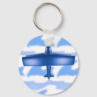 Blue Flygplan Aviation Himmel Blue Cloud Keychain Nyckelring